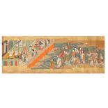 A JAPANESE HANDSCROLL PAINTING.
