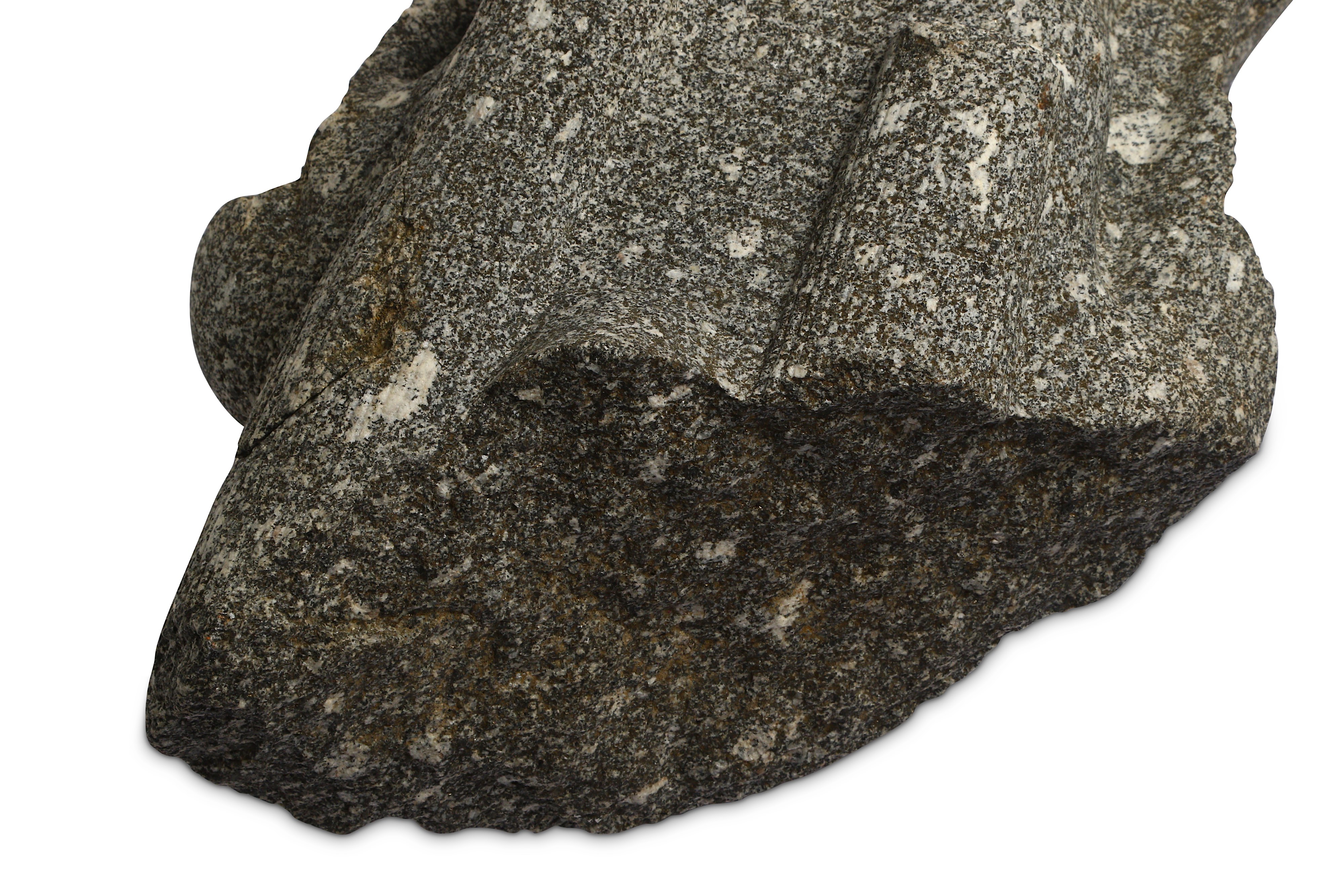 AN EGYPTIAN GRANODIORITE TORSO - Image 2 of 7