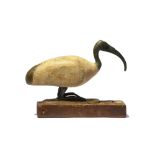 AN EGYPTIAN WOOD AND BRONZE AFTER THE ANTIQUE IBIS