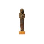 AN EGYPTIAN WOOD SHABTI FOR SETI I