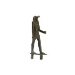 AN EGYPTIAN BRONZE FIGURE OF NEHEBKAU