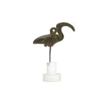 AN EGYPTIAN BRONZE IBIS AMULET