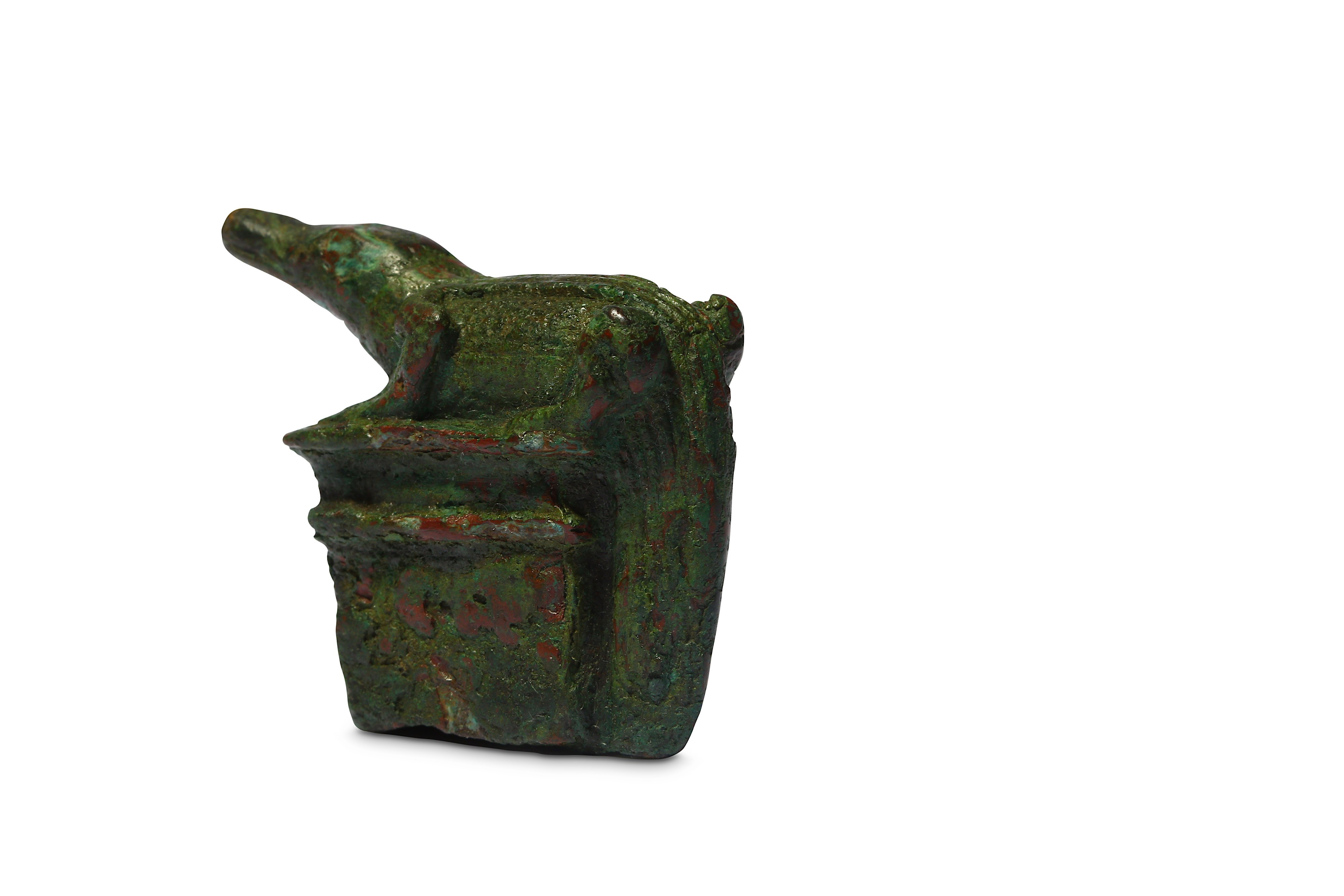 AN EGYPTIAN BRONZE CROCODILE - Image 4 of 5