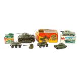 A collection of post war tanks to include Gama and Dinky