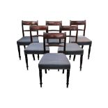 A set of Regency mahogany bar back dining chairs