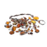 SILVER AND AMBER JEWELLERY