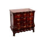 An early 19th Century Dutch simulated rosewood bombe commode