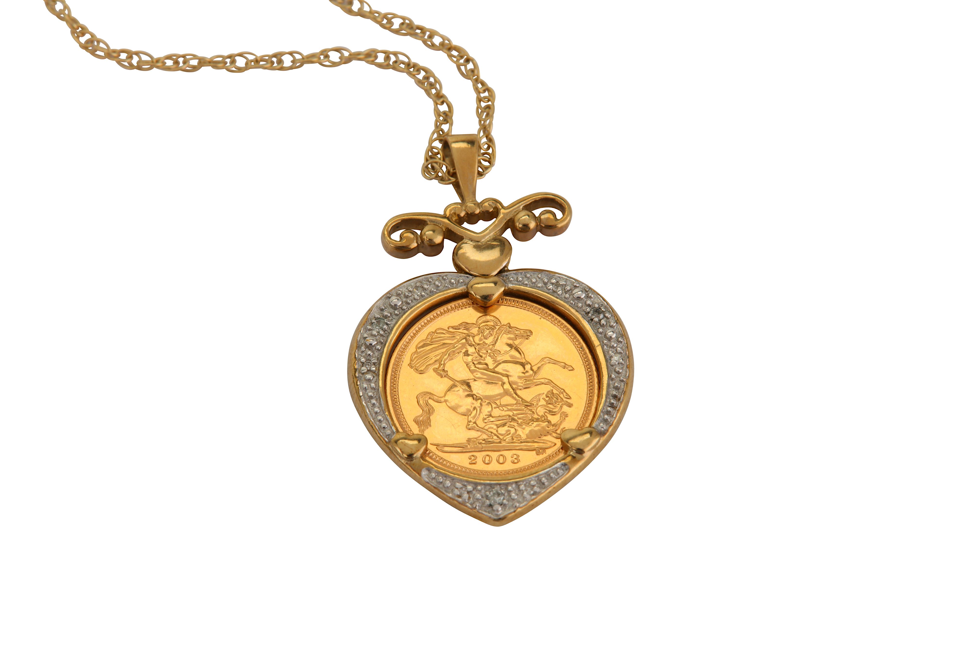 A half sovereign necklace