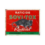 A mid 20th Century Continental enamelled advertising sign Raticide