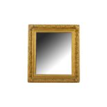A Victorian gilt framed rectangular wall mirror