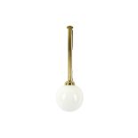 A circa 1970's brass hanging light of reeded form