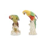 A Meissen model of a parrot, circa 1870,