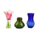 Three 20th Century glass vases