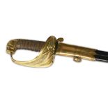 An early Victorian Royal Navy Officer's dress sword, 1827 pattern