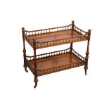 A mid 19th Century Howard & Sons rosewood two tier trolley,
