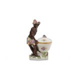 A Meissen porcelain figural sweetmeat, late 19th Century,