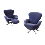 Toshiyuki Kita, a pair of K10 Dodo Reclining Armchairs, designed 2000 for Cassina