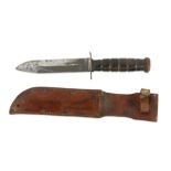 A WWII US Navy Camillus, N.Y combat knife