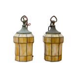 Arts and Crafts, a pair of hall lanterns in the style of Duffner & Kimberley