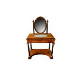 A 19th Century Biedermeier satinwood wash stand