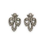 A pair of diamond earrings