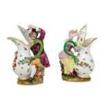 A pair of Meissen Porcelain figural ewers, 19th Century,