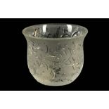 Lalique glass candle holder,