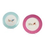 Gio Ponti, a pair of 1950's Italian porcelain plates for Richard Ginori