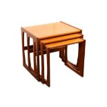 A 1960s teak G-Plan Astro nest of three low tables