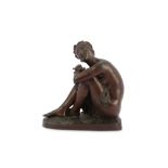 After Denis Foyatier (French 1793 - 1863) - A 19th Century bronze of a naked maiden,