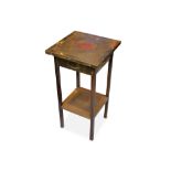 English Arts and Crafts, a small two-tier table c.1900