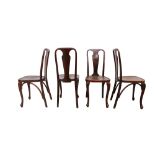 Thonet, a set of four dining chairs, Austria 1920s