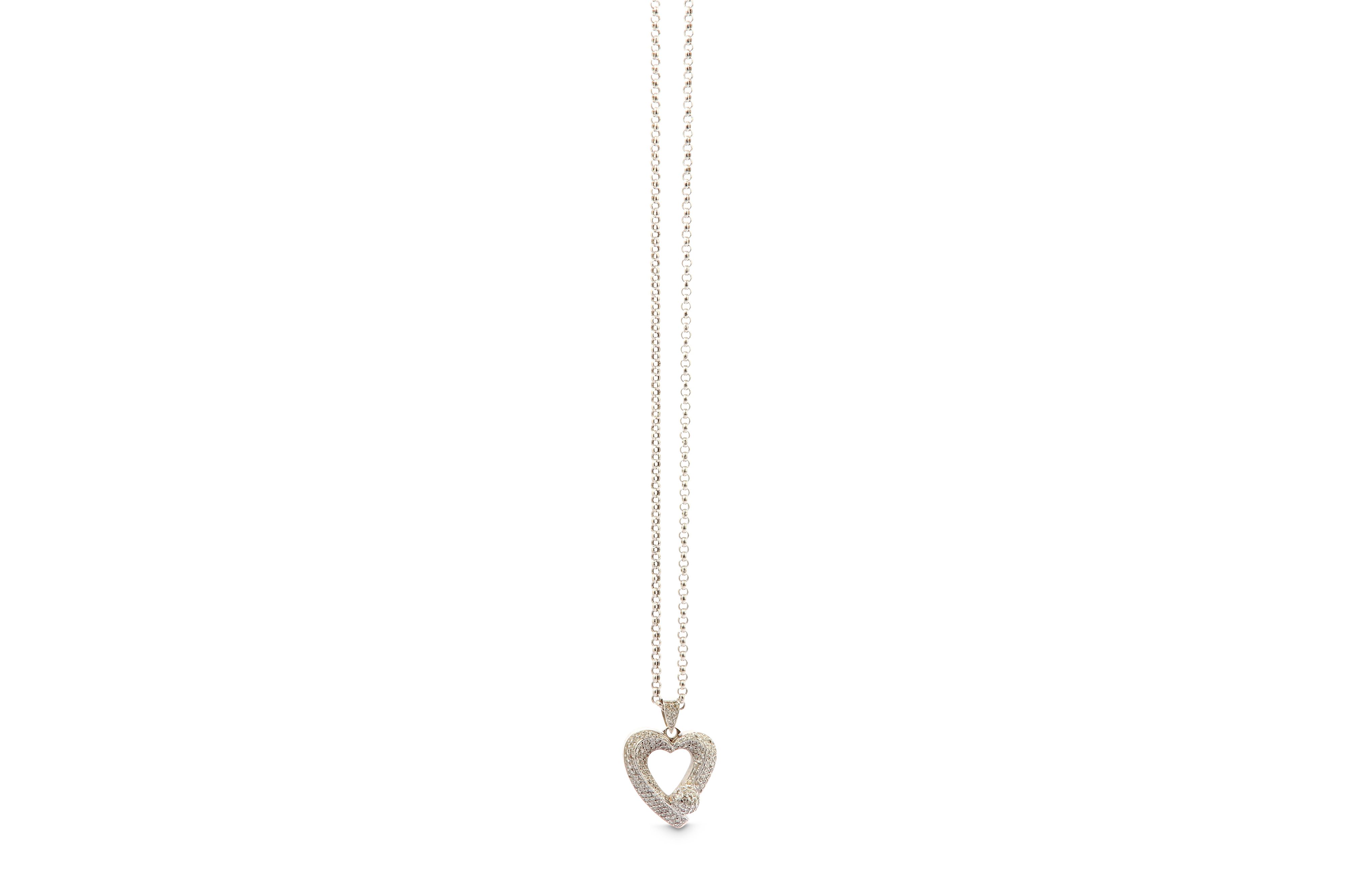 A diamond pendant necklace