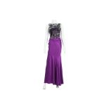 Roberto Cavalli Purple Silk Gown - size 40