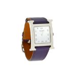 Hermes Purple Heure H Watch
