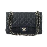 Chanel Dark Blue Caviar Classic Double Flap Bag