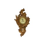 A late 19th Century French gilt bronze Cartel clock,