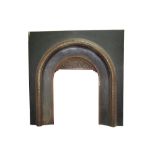 A Victorian cast iron fire insert