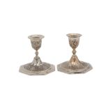 A mid-20th century Iranian 875 standard silver candlestick, Isfahan circa 1960