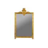 An early 20th Century brass framed easel dressing table mirror