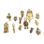 A very large collection of brass furniture mounts