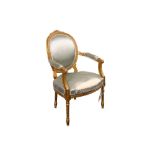 An carved giltwood armchair, fourth quarter of the 19th Century