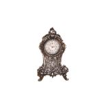 An early 20th century miniature unmarked silver cased timepiece, Dutch or German circa 1900