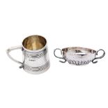 A Victorian sterling silver miniature mug, London 1883 by Daniel and Charles Houle