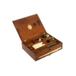 A Georgian mahogany writing box in the Sheraton style