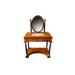 A 19th Century Biedermeier satinwood wash stand,