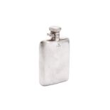 A George V sterling silver spirit hip flask, Birmingham 1944 by Deakin & Francis