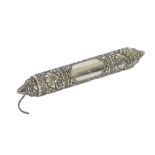 A SILVER SCROLL CASE