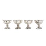 A set of four George III sterling silver salts, London 1775 by Thomas Heming (reg. 12th June 1745)