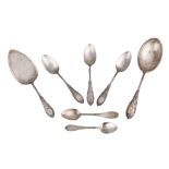 A group of late 19th century American sterling silver Arabesque pattern flatware, circa 1880 by Whit